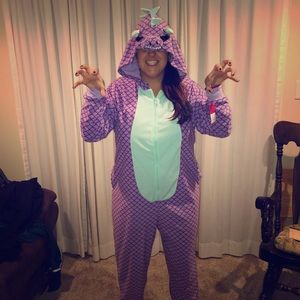 Purple Dinosaur onesie